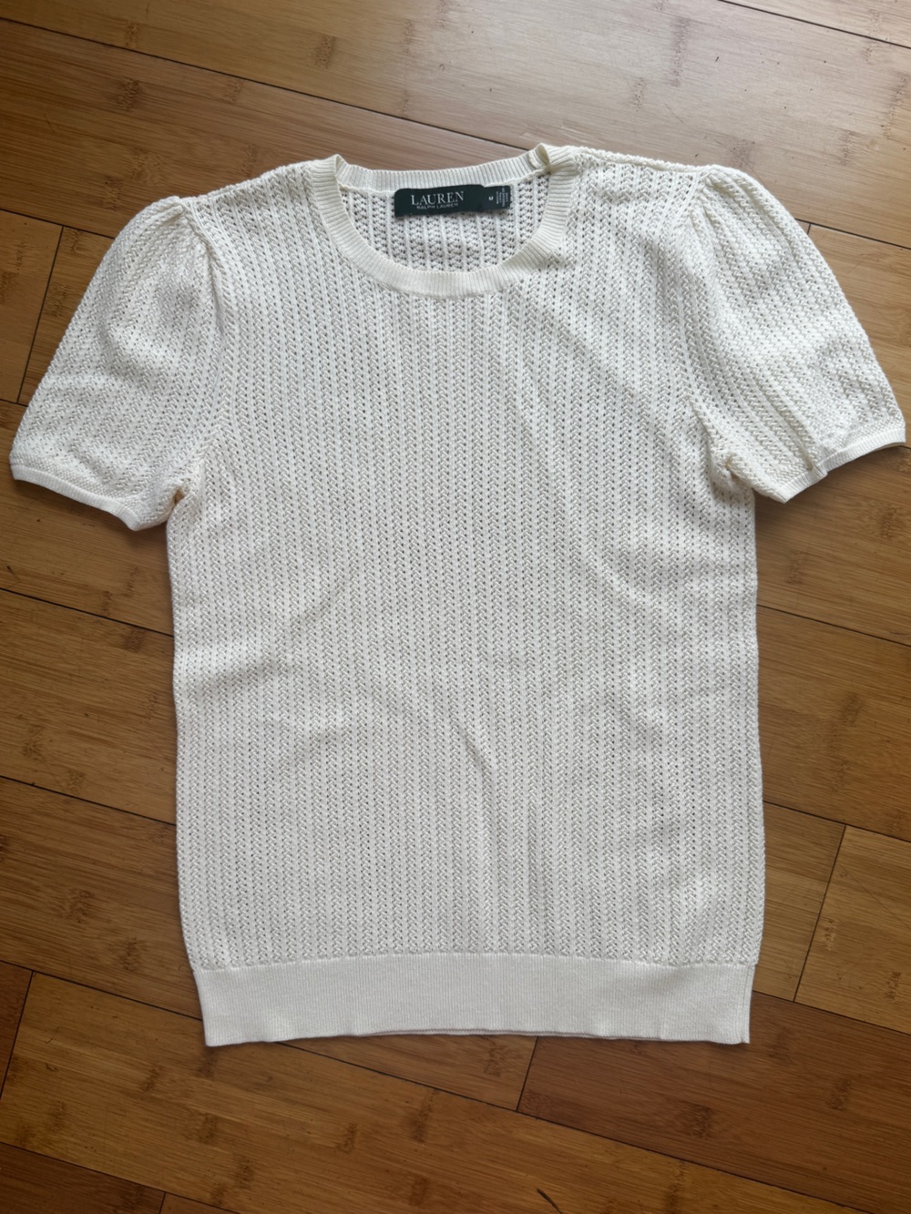 RALPH LAUREN mesh / knit women’s short sleeve  top